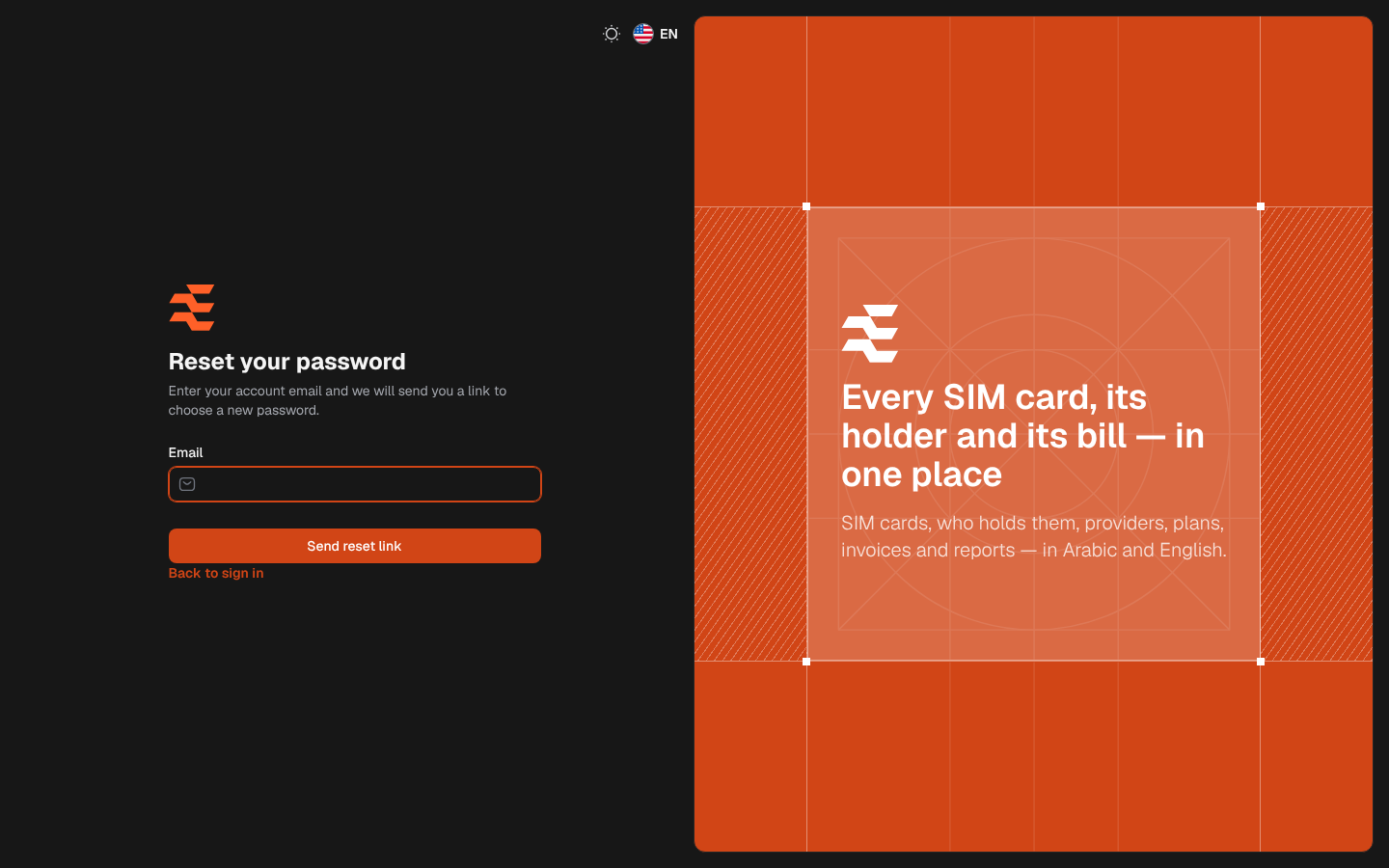 Reset your password