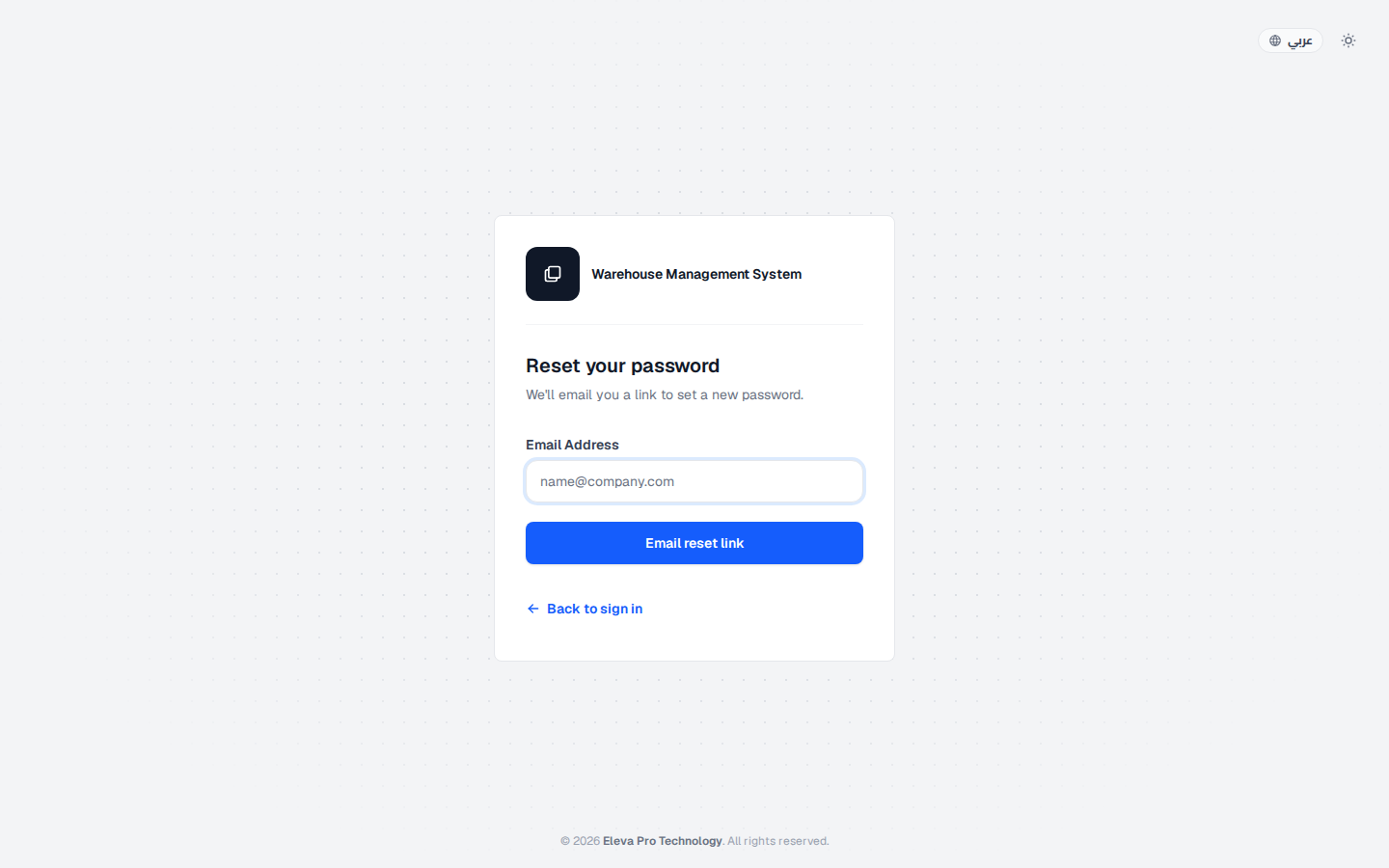 Reset your password