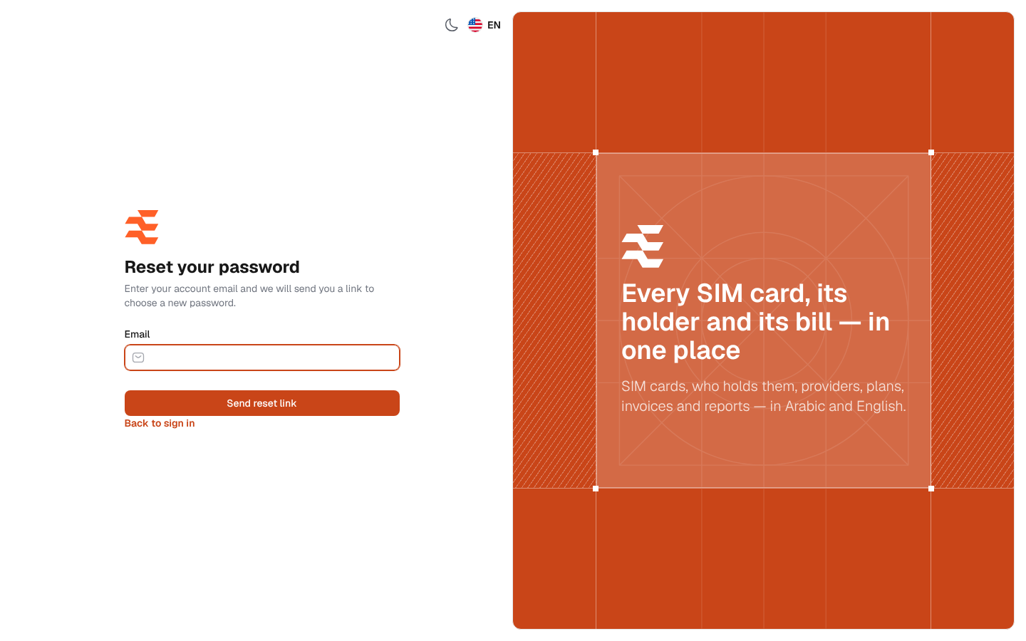 Reset your password