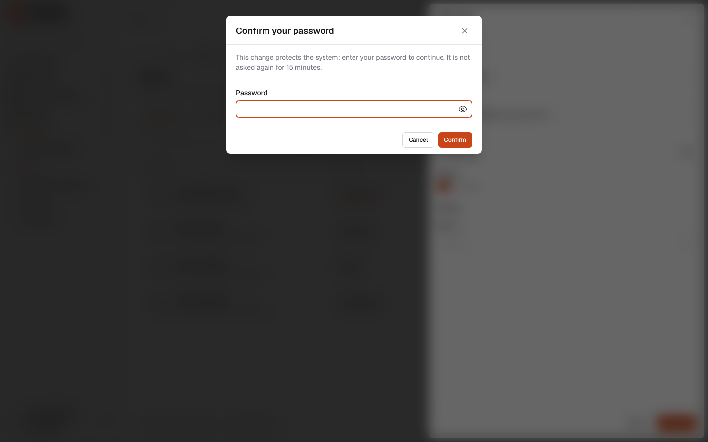 Confirm your password