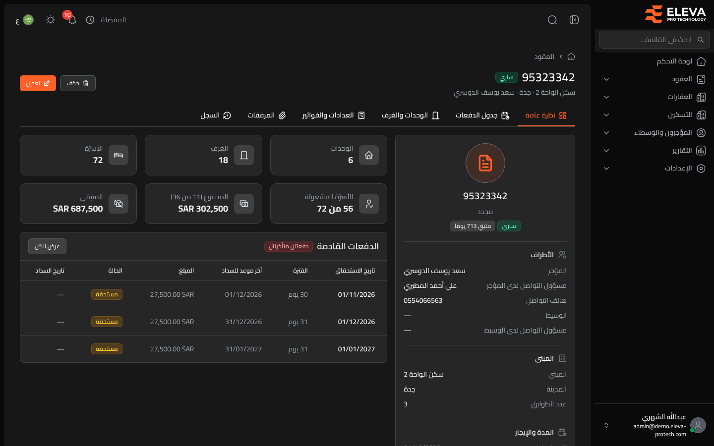 تفاصيل العقد