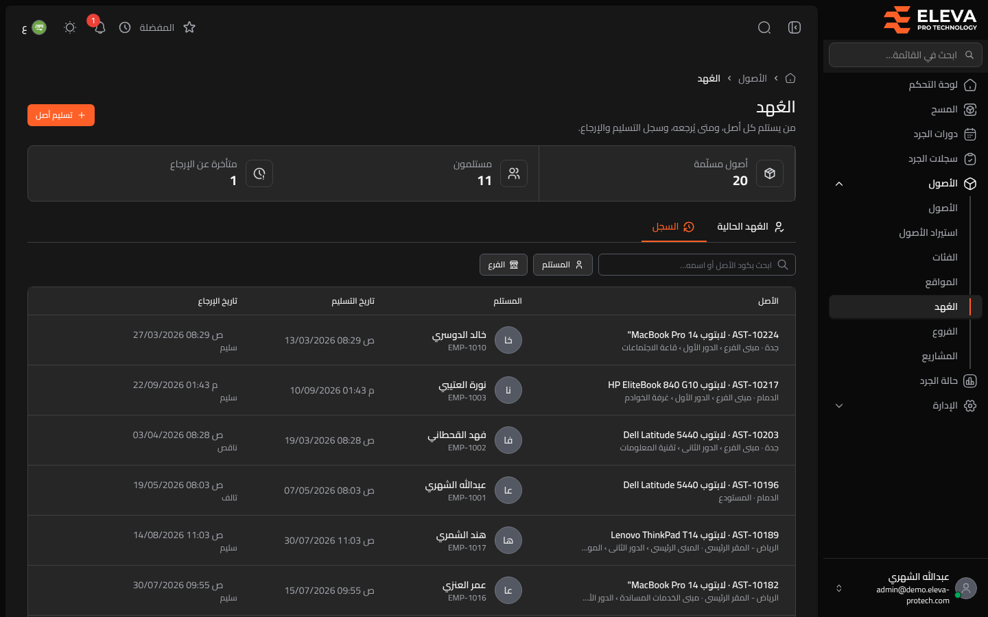 سجل العُهد