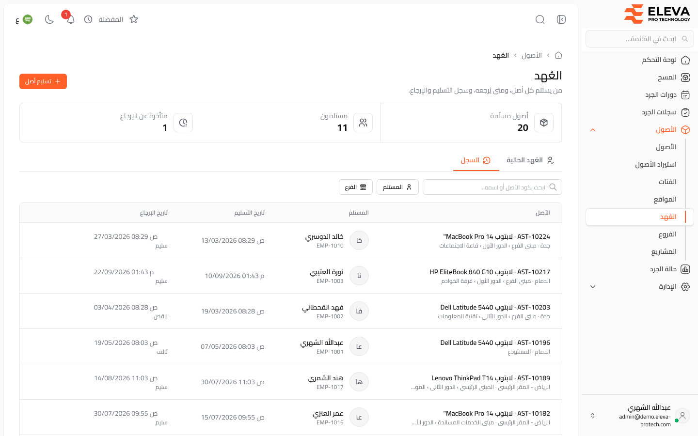 سجل العُهد