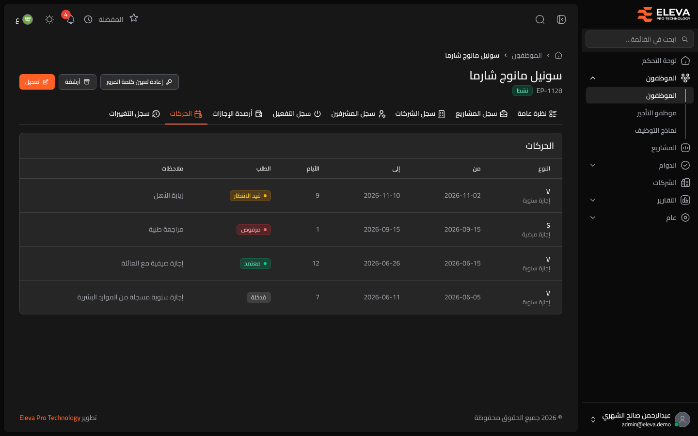 الحركات