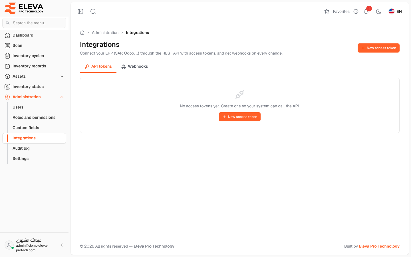 API tokens