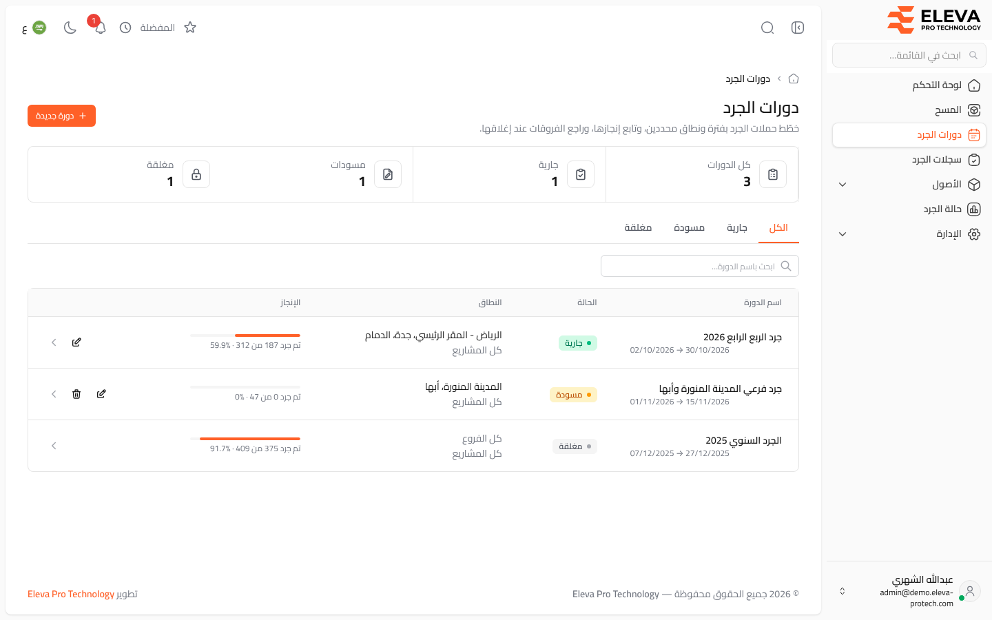 دورات الجرد
