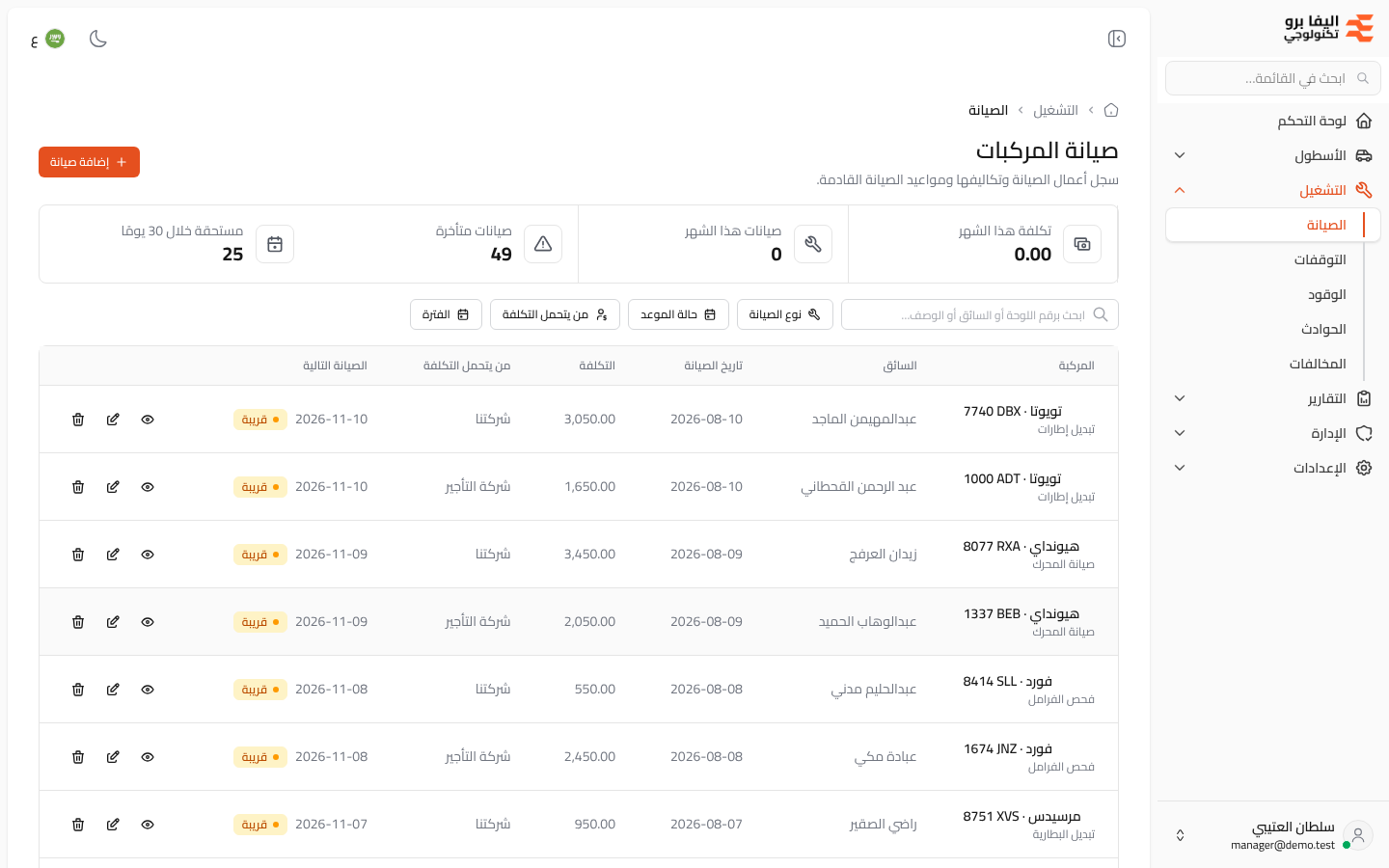 صيانة المركبات