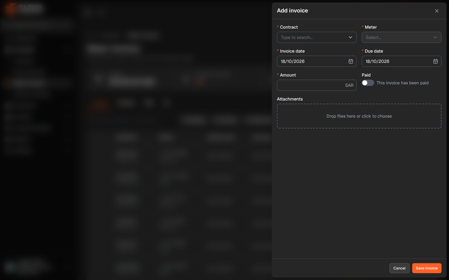 Add a meter invoice
