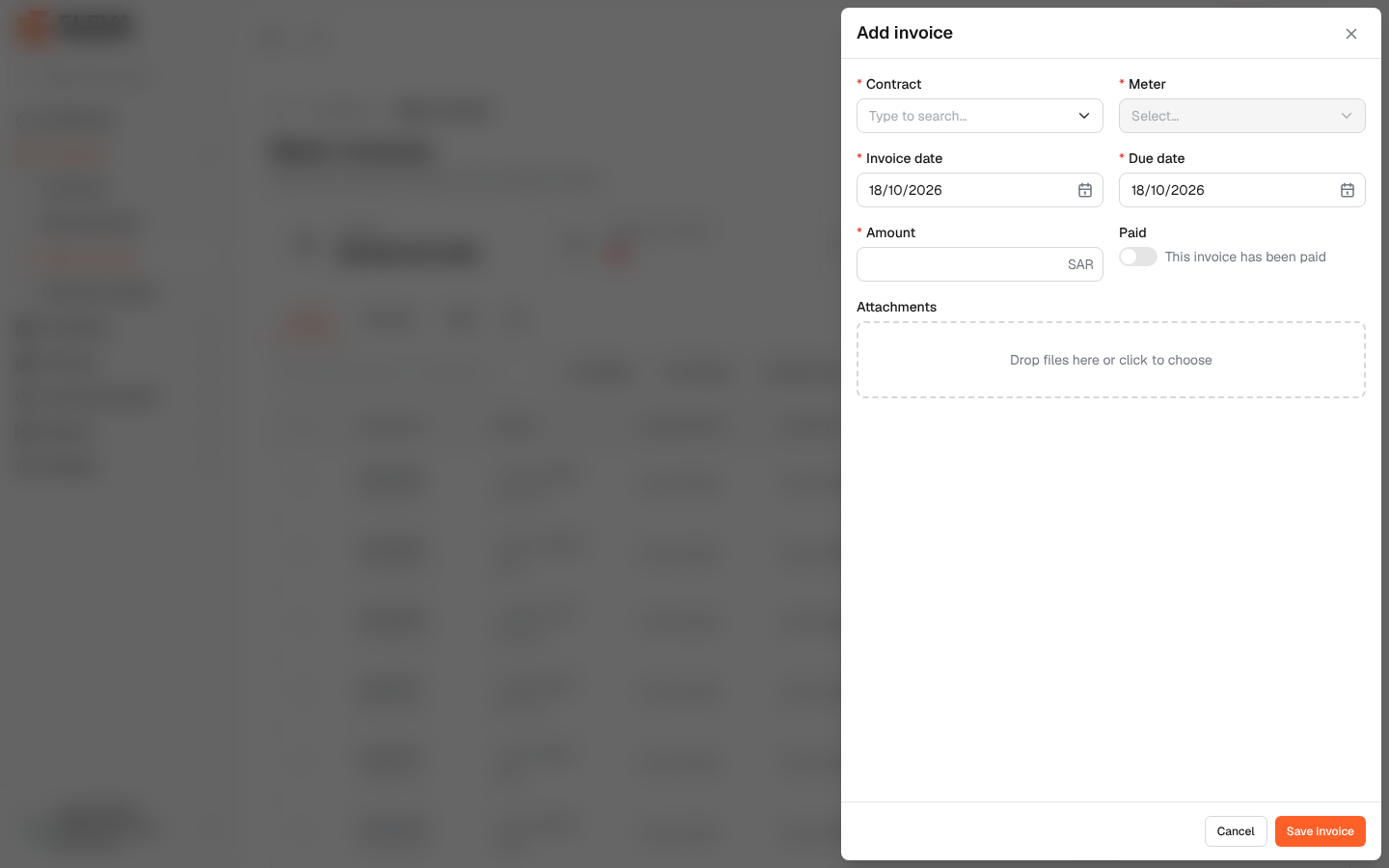 Add a meter invoice