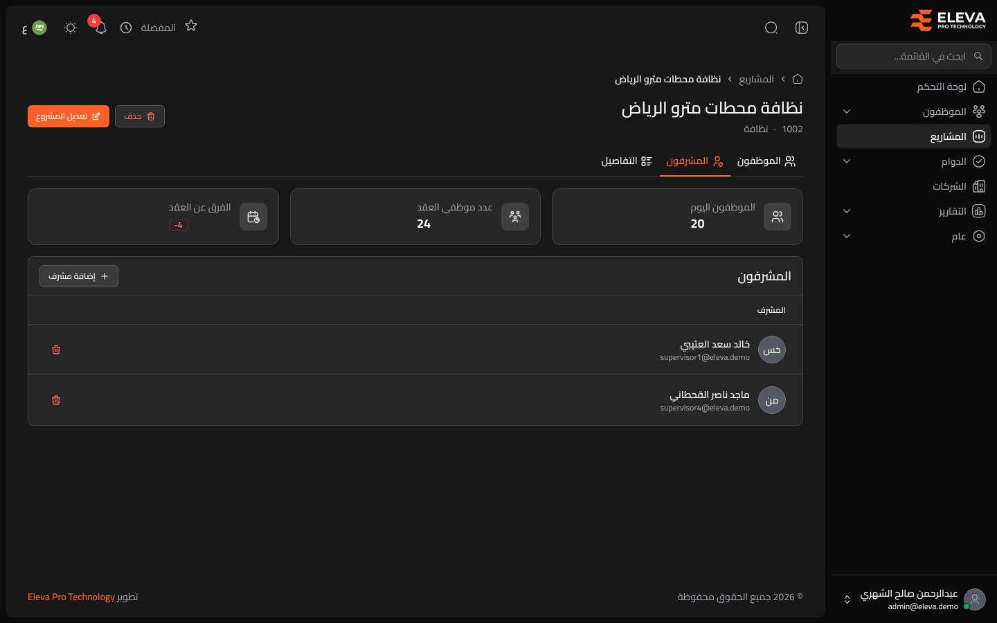 مشرفو المشروع