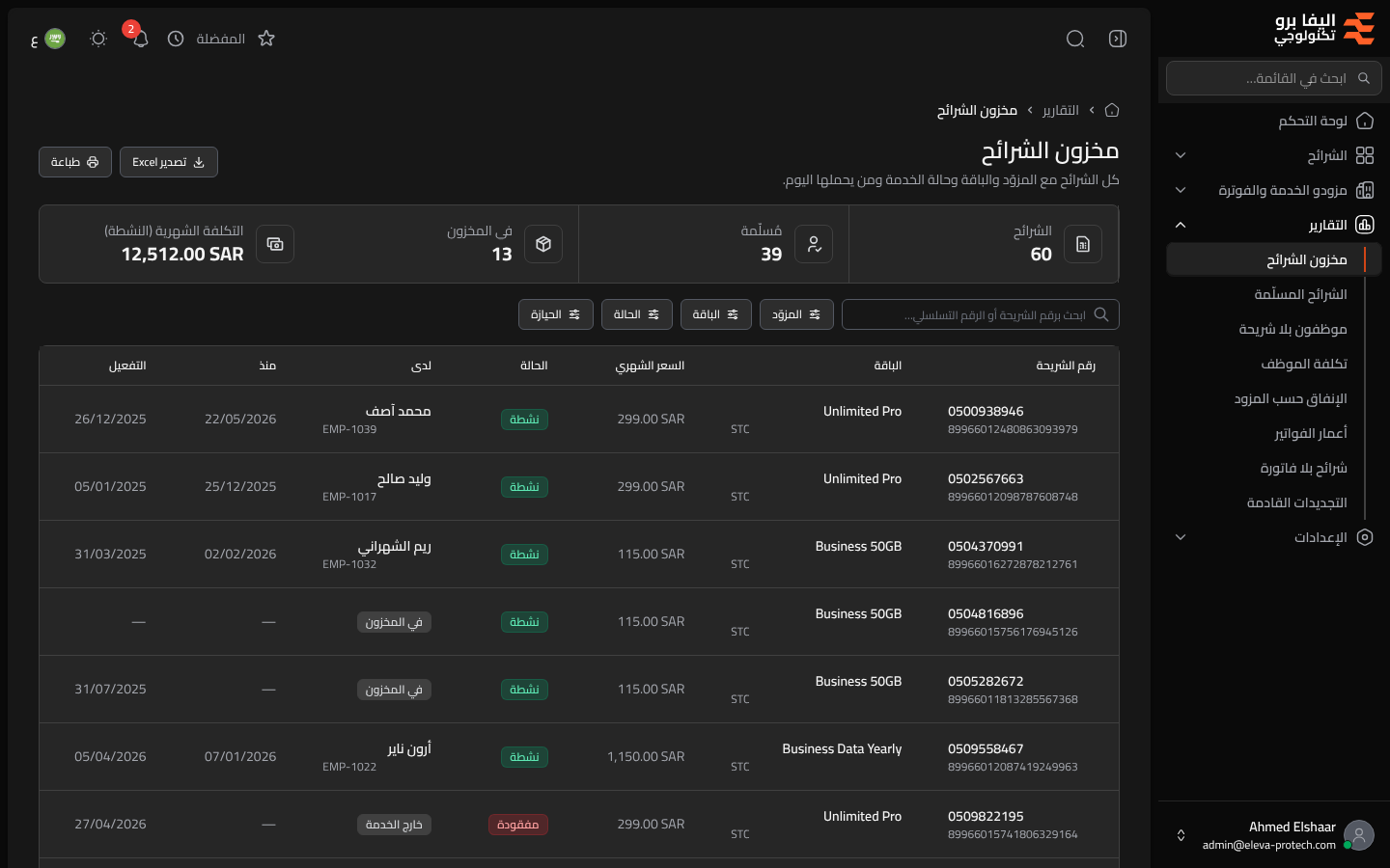 مخزون الشرائح