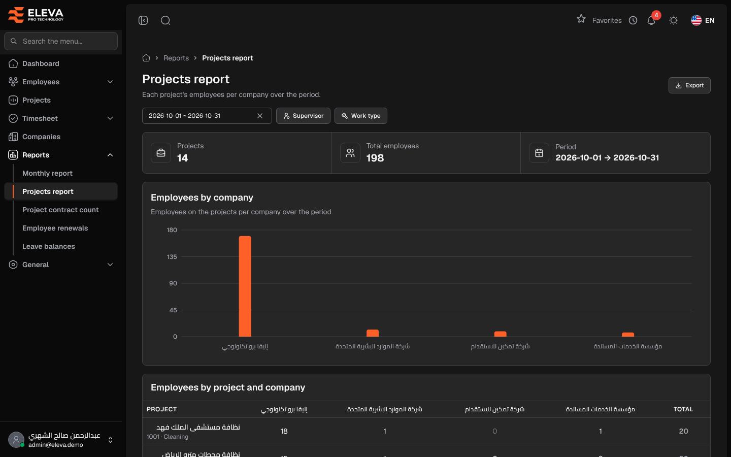 Projects report