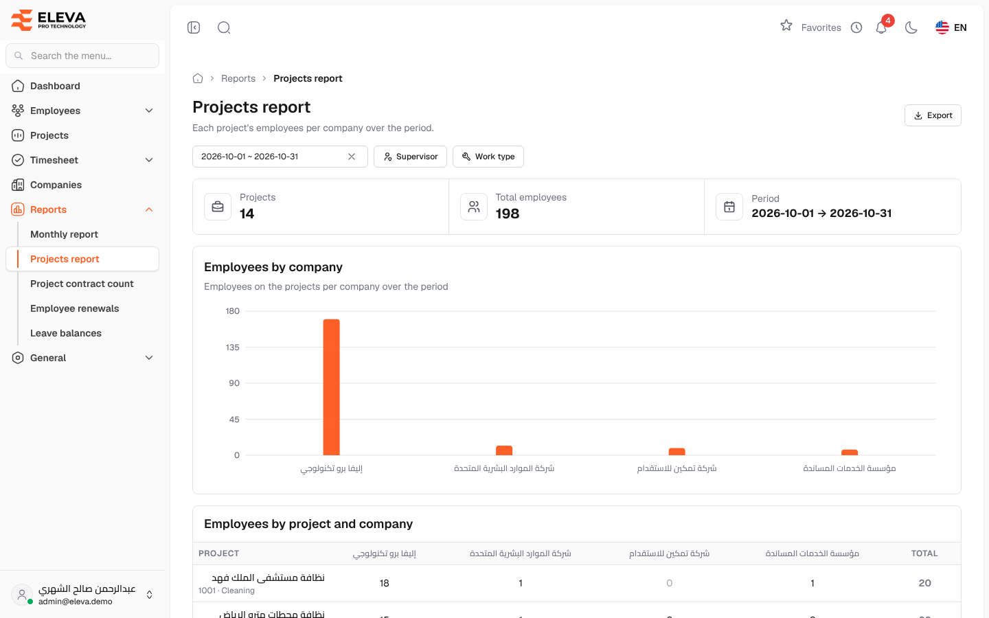 Projects report