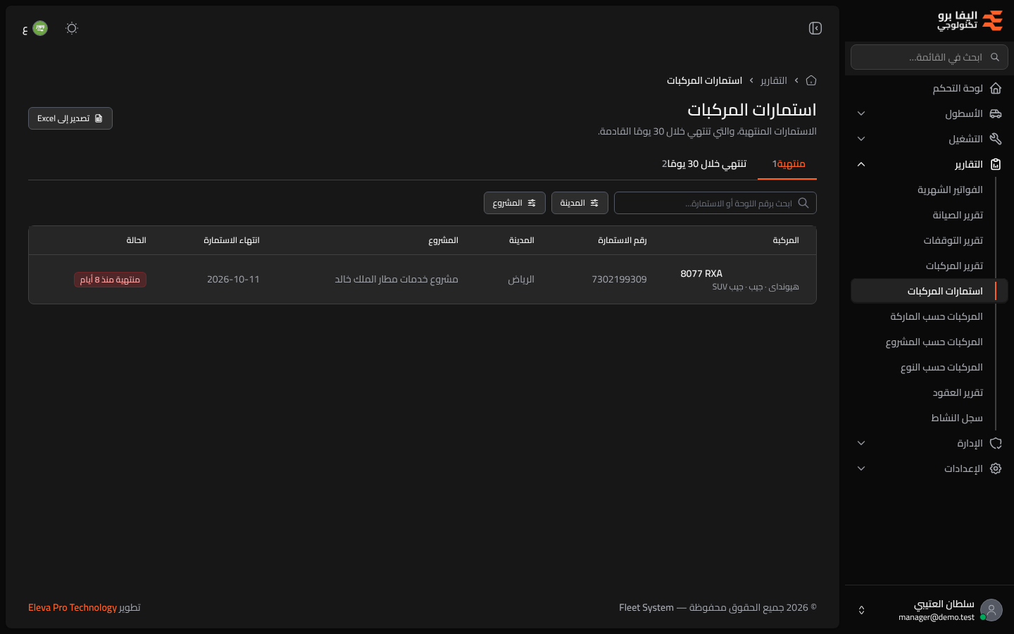 استمارات المركبات