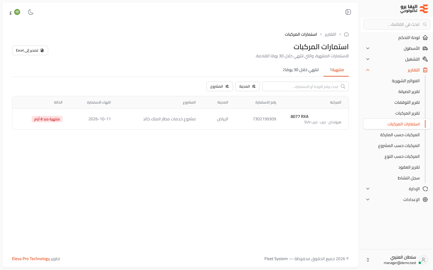 استمارات المركبات