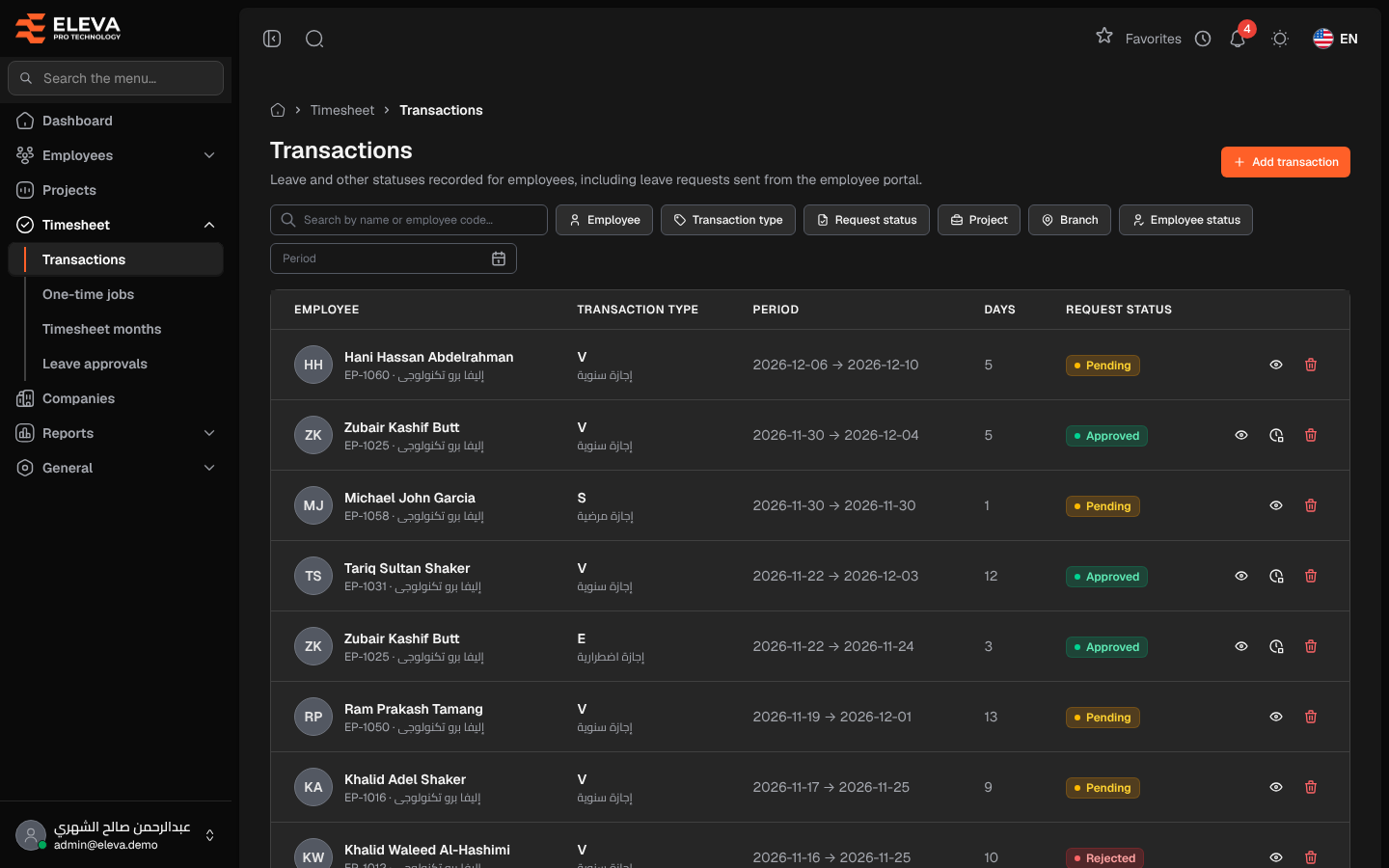 Transactions