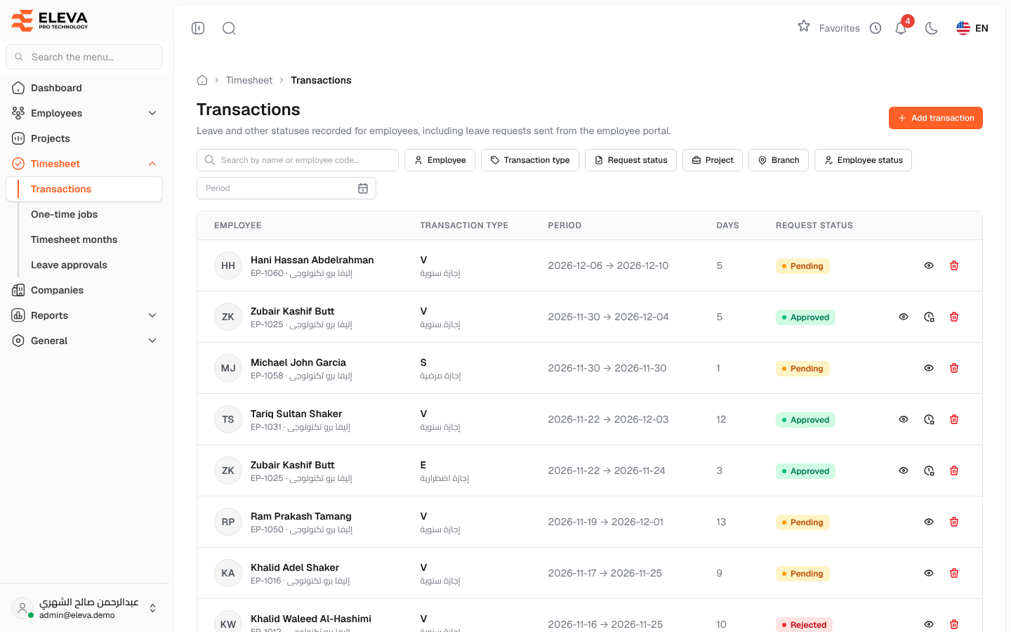 Transactions